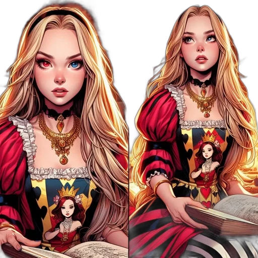 jewelry, dress, comic book art, fantasy art transparent PNG cut-out