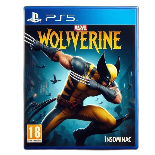 concept art, comic book art, ps5, game, box, art, marvel, wolverine transparent PNG cut-out