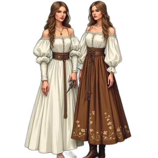 dress, concept art, fantasy art, pixel art, photorealistic, earth tones, golden, fashion transparent PNG cut-out