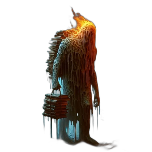 creature, hair, staff, robot, concept art, cyberpunk, fantasy art, pixel art transparent PNG cut-out