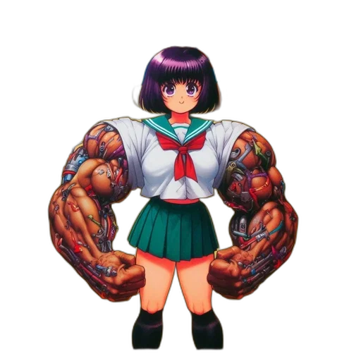 weapon, robot, creature, animal, anime, vaporwave, concept art, pixel art transparent PNG cut-out