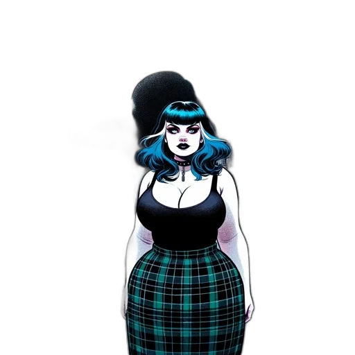 dress, hat, mask, concept art, comic book art, cartoon, 3d render, monochrome transparent PNG cut-out