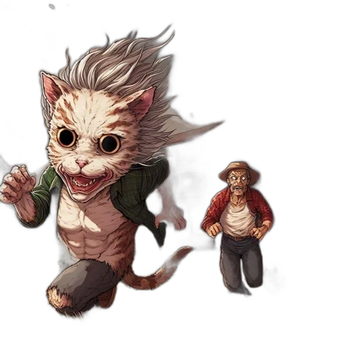 creature, animal, staff, concept art, fantasy art, pixel art, comic book art, farm transparent PNG cut-out