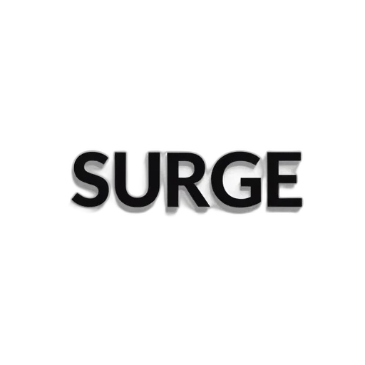 white, background, word, surge, bold, sans-serif, font, text transparent PNG cut-out