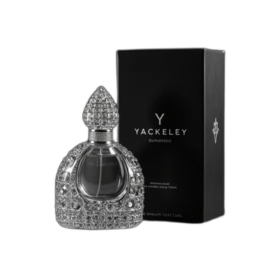 jewelry, bottle, yackley, diamonds, perfume, black, white, box transparent PNG cut-out