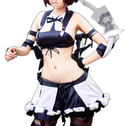 weapon, robot, staff, dress transparent PNG cut-out