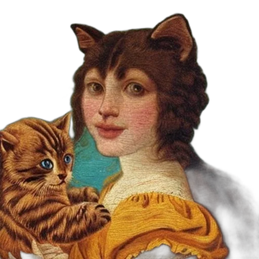 face, animal, staff, dress, oil painting, photorealistic, fantasy art, forest transparent PNG cut-out