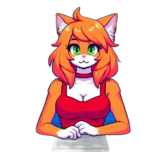 staff, mask, dress, animal, pixel art, cartoon, anime, concept art transparent PNG cut-out