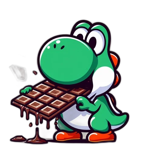 food, pixel art, concept art, cartoon, 3d render, illustration, green, dinosaur transparent PNG cut-out