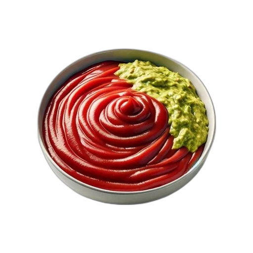 food, hair, jewelry, mask, photorealistic, 3d render, red, green transparent PNG cut-out