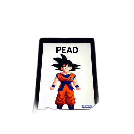 concept art, pixel art, 3d render, comic book art, animated, goku, figure, fills transparent PNG cut-out