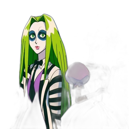 mask, staff, dress, creature, concept art, cartoon, anime, fantasy art transparent PNG cut-out