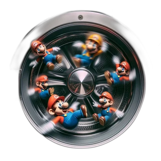 car, mask, crown, weapon, 3d render, concept art, mario, friends transparent PNG cut-out