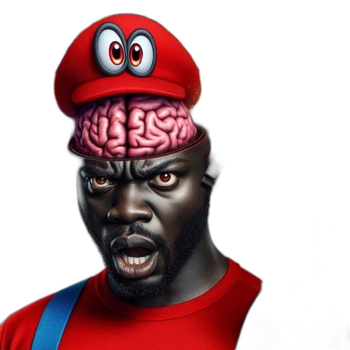 face, mask, hat, crown, concept art, comic book art, photorealistic, 3d render transparent PNG cut-out