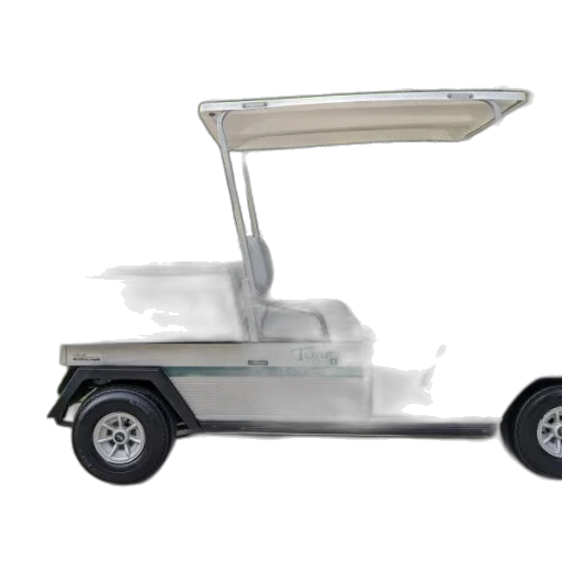 car, 3d render, photorealistic, gray, golf, cart, utility, bed transparent PNG cut-out