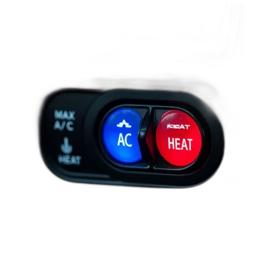 car, close-up, air, conditioning, control, panel, blue, red transparent PNG cut-out