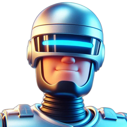 robot, face, 3d render, concept art, vaporwave, pixel art, blue, illuminated transparent PNG cut-out