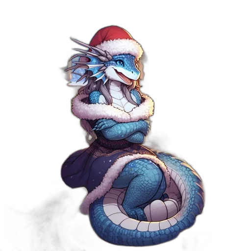 dragon, hat, dress, creature, concept art, fantasy art, watercolor, pixel art transparent PNG cut-out