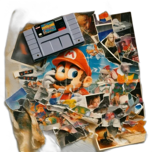weapon, robot, furniture, hat, 3d render, concept art, nostalgic, mario transparent PNG cut-out
