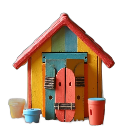 furniture, building, food, 3d render, concept art, colorful, neon, pastel transparent PNG cut-out