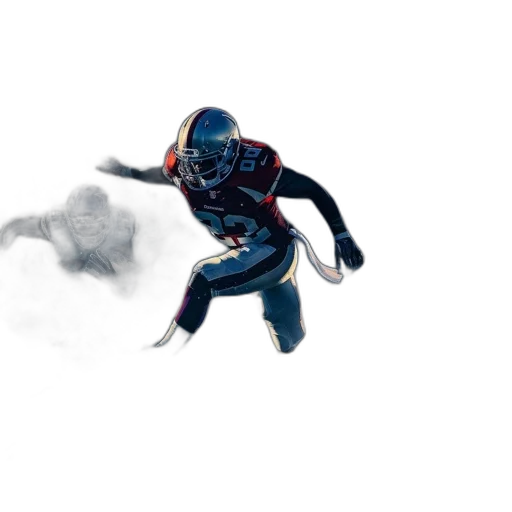 concept art, pixel art, fantasy art, photorealistic, two, football, players, clash transparent PNG cut-out