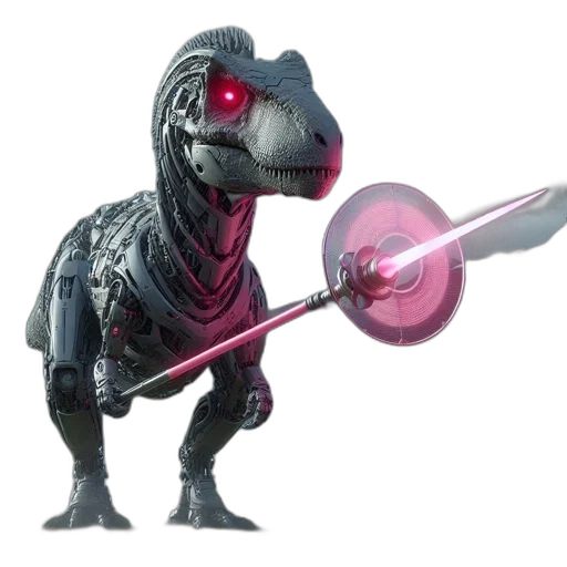 dragon, creature, staff, weapon, concept art, 3d render, imposing, robotic transparent PNG cut-out
