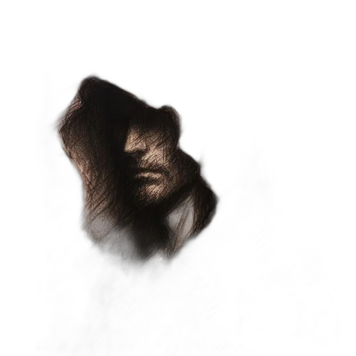 hair, mask, face, hat, photorealistic, concept art, fantasy art, watercolor transparent PNG cut-out