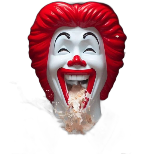 face, food, mask, creature, 3d render, concept art, photorealistic, oversized transparent PNG cut-out