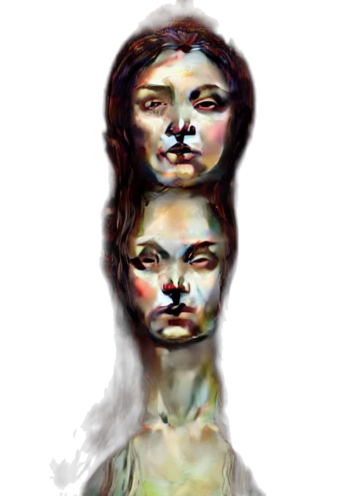 face, mask, crown, hair transparent PNG cut-out