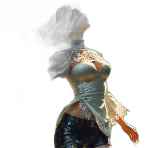 dress, mask, concept art, fantasy art, 3d render, photorealistic, underwater, fire transparent PNG cut-out