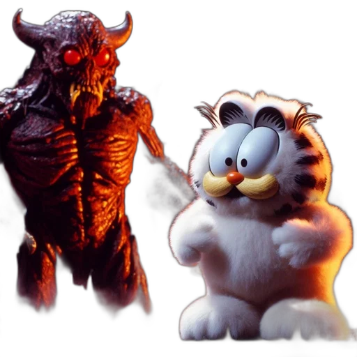 concept art, 3d render, fantasy art, two, contrasting, characters, coexist, dark transparent PNG cut-out