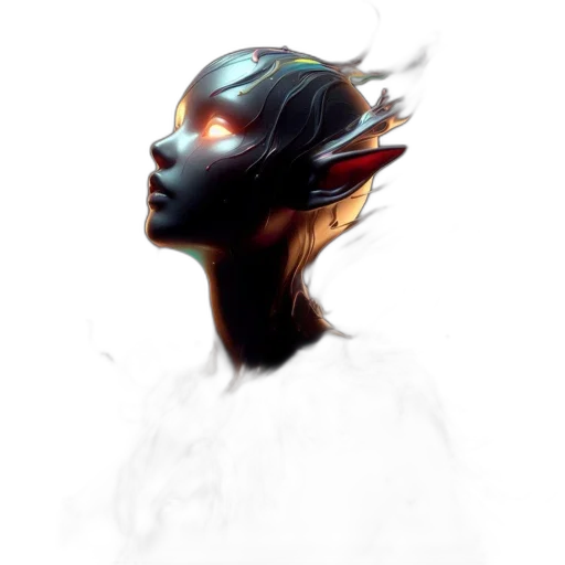 robot, mask, face, crown, concept art, cyberpunk, fantasy art, photorealistic transparent PNG cut-out
