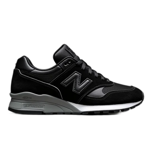 shoes, 3d render, men, new, balance, cruz, sued, black transparent PNG cut-out