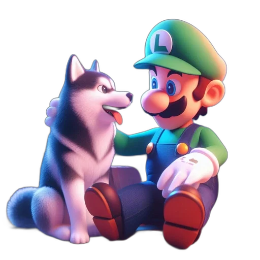 animal, concept art, 3d render, pixel art, watercolor, green, monochrome, blue transparent PNG cut-out