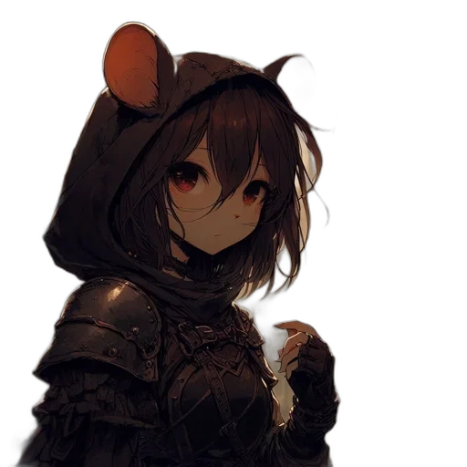 mask, weapon, hat, jacket, concept art, anime, pixel art, fantasy art transparent PNG cut-out