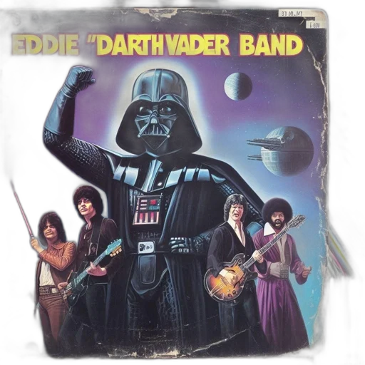 vinyl, record, cover, darth, vader, fronts, rock, band transparent PNG cut-out