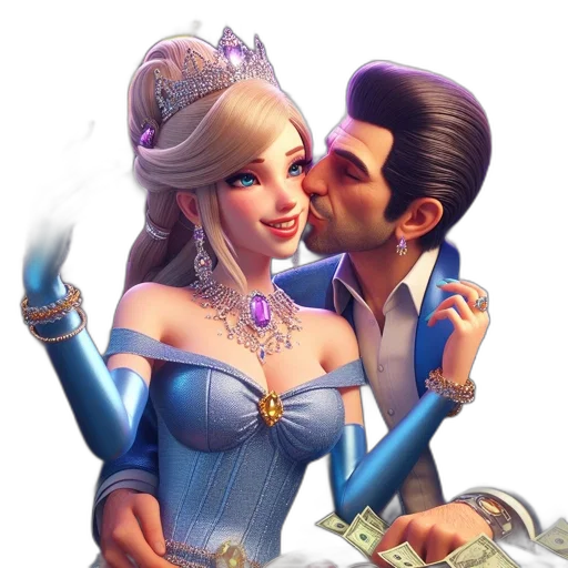 crown, concept art, fantasy art, 3d render, comic book art, fire, blue, man transparent PNG cut-out