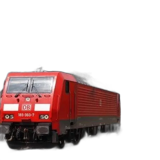 photorealistic, 3d render, red, electric, locomotive, number, 189, 060-7 transparent PNG cut-out