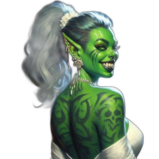 face, mask, creature, fantasy art, concept art, pixel art, comic book art, green transparent PNG cut-out