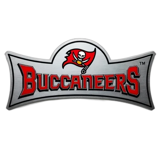 silver, metal, sign, logo, tampa, bay, buccaneers, football transparent PNG cut-out