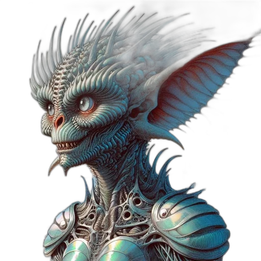 dragon, creature, face, mask, fantasy art, concept art, 3d render, photorealistic transparent PNG cut-out