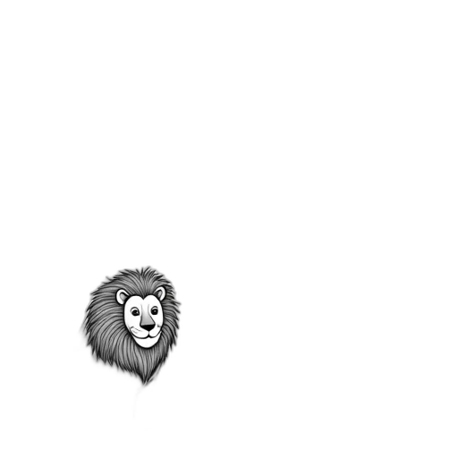 animal, creature, hair, crown, pixel art, concept art, cartoon, 3d render transparent PNG cut-out