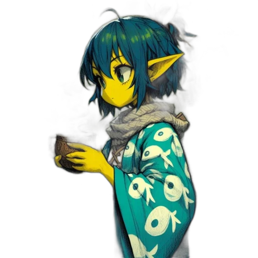 staff, mask, dragon, creature, fantasy art, concept art, pixel art, anime transparent PNG cut-out