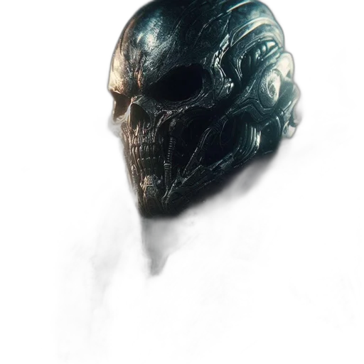 mask, face, creature, robot, concept art, 3d render, photorealistic, fantasy art transparent PNG cut-out