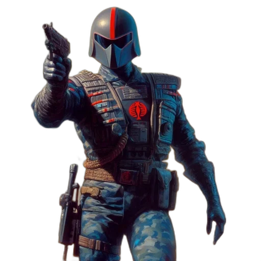robot, weapon, concept art, 3d render, pixel art, blue, future, soldier transparent PNG cut-out