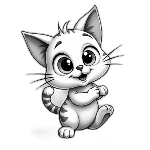 staff, animal, creature, cartoon, pencil sketch, photorealistic, concept art, black transparent PNG cut-out