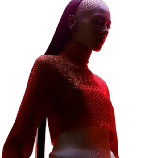 robot, jacket, dress, face, 3d render, concept art, photorealistic, cyberpunk transparent PNG cut-out