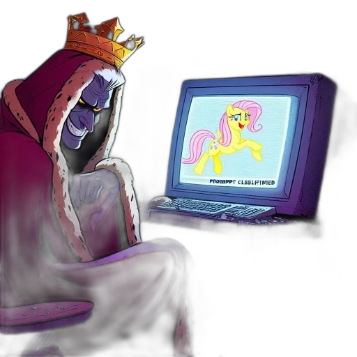 crown, robot, creature, furniture, vaporwave, concept art, pixel art, cyberpunk transparent PNG cut-out