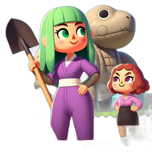 staff, concept art, 3d render, fantasy art, pixel art, three, animated, characters transparent PNG cut-out