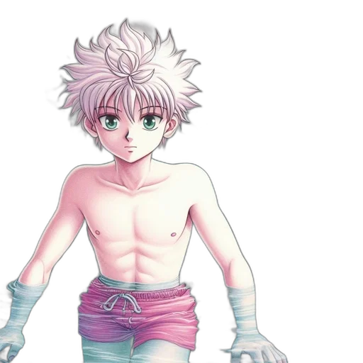 anime, fantasy art, concept art, pixel art, pastel, character, stands, edge transparent PNG cut-out